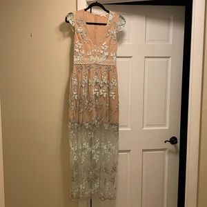 Sheer long gown!